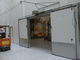 sliding industrial door / metal / automatic / glazed