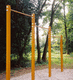 triple pull-up bar / wooden / outdoor / for fitness trails