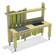 playground play kitchen / wooden / stainless steel