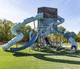playground structure / for public space / polyethylene / powder-coated steel