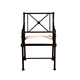 traditional chair / garden / fabric / lacquered aluminum