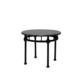 contemporary coffee table / lacquered aluminum / lacquered aluminum base / round