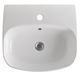 wall-mounted washbasin / ceramic / oval / 1-hole