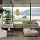modular sofa / contemporary / fabric / leather