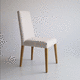 contemporary dining chair / fabric / wooden base / upholstered