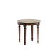 traditional side table / marble / mahogany / round