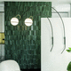 contemporary wall light / indoor / painted metal / glass