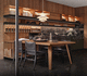 marble kitchen / contemporary / walnut / teak