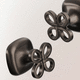 metal bathtub mixer set / brass / chrome-plated brass / wall-mounted