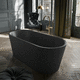 oval bathtub / freestanding / for homes / enameled metal