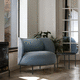 contemporary armchair / fabric / blue / residential