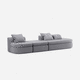 modular sofa / contemporary / fabric / leather