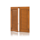 swing shutter / jalousie / aluminum / wood look
