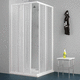 glass shower enclosure / aluminum / with sliding door / rectangular
