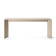 contemporary sideboard table / wooden / glass / wooden base