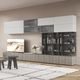 contemporary living room wall unit / melamine / for TV / with drawer