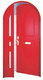 entry door / metal / swing / semi-glazed