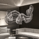 sculptural lamp / pendant / stainless steel / steel