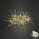 sculptural lamp / pendant / polished brass / brass