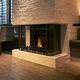 central fireplace insert / bioethanol / steel / contemporary