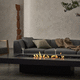 gas fire pit / bioethanol / concrete / teak