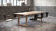 contemporary dining table / oak / walnut / solid wood