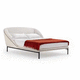 double bed / contemporary / upholstered / with headboard