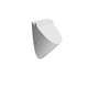 ceramic urinal / wall-mounted / with cover / commercial