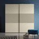 modular wardrobe / contemporary / wooden / with sliding door