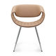 contemporary visitor chair / indoor / fabric / wooden
