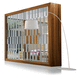 contemporary wardrobe / walnut / with sliding door / mirrored