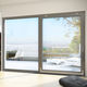 sliding patio door / aluminum / double-glazed / thermally-insulated