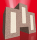 expanded silicate masonry block / insulated / for fire protection