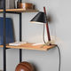 table lamp / metal / rosewood / contemporary