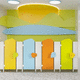 HPL washroom cubicle / steel / toilet / kindergarten