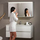 contemporary bathroom cabinet / wooden / wall-mounted / with mirror