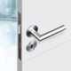 door handle / stainless steel / contemporary / satin finish