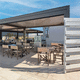 aluminum gazebo / PVC / fabric roof / aluminum