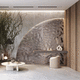 PET decorative panel / polystyrene / textured / high-gloss