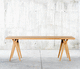 contemporary dining table / oak / walnut / solid wood