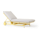 contemporary sun lounger / fabric / wooden / stainless steel