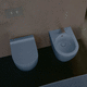 back to wall toilet / ceramic / by Giulio Cappellini / by Ludovica & Roberto Palomba