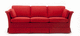 traditional sofa / fabric / with removable cover / green