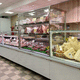 counter refrigerated display case / for shop / with door / with light