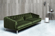 contemporary sofa / fabric / green / 3-seater