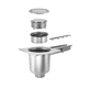 stainless steel floor drain / for kitchen / for industrial applications / with basket