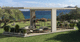 self-supporting pergola / aluminum / with mobile slats / fabric canopy