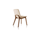 contemporary chair / indoor / wooden / upholstered