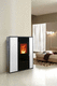 pellet heating stove / contemporary / stone