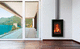 wood heating stove / 0 - 5 kW / 5 kW...10 kW / wall-mounted
